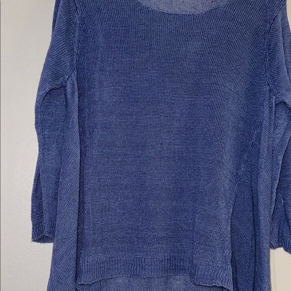 Poetry Blue Crew Neck Sweater with Relaxed Fit - Picture 5 of 14